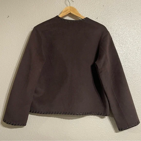 Rails Melanie Jacket Wool Dark Brown M - Picture 4 of 16
